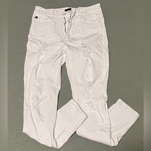 White kancan skinny jeans